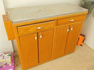 Metal Topped Cabinet