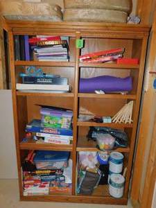 Wood Stand with Shelves