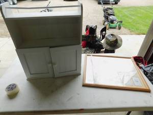 White Shelf and Large Photo Frame