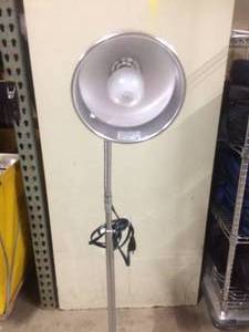 lot 2 image: MSRP $170 Nightingale Cool Touch Chrome Gooseneck Telescoping Industrial Medical Exam Light Lamp - Excellent Condition Super Chic For Your Industrial Look Reading Light Or Mechanics Garage