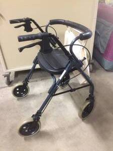 lot 12 image: Nova Medical Cruiser Deluxe Wheeled Walker Rollater With Hand Brakes - Weight Capacity 300lbs - Nice condition