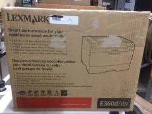 lot 17 image: New In Box - Lexmark E360d - Printer - monochrome - Duplex - laser - A4Legal - 1200 x 1200 dpi - up to 40 ppm - capacity 300 sheets - parallel, USB