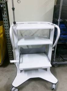 lot 18 image: MSRP $1200 Arthrex Biologics Audio Video Laptop Computer Cart #2 - Shelves Are Adjustable - Medical Grade & Built To Last -Excellent Condition
