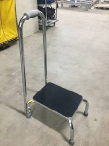 lot 51 image: Stainless Steel Step Stool with Hand Rail