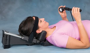 lot 40 image: WOW #2 Saunders Cervical Traction Device Neck Therapy Machine w Case & Manual - Good Working Condition