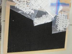 lot 7 image: 12x18 Letter Board...