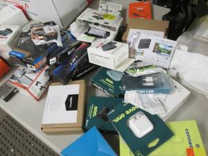 lot 19 image: Box of Assorted Electronic Accessor...