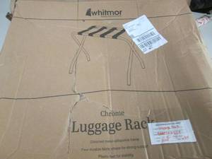 lot 59 image: Whitmor Chrome Luggage Rack...