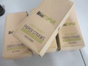 lot 91 image: 4- 250 pks Biodegradable Paper Stra...