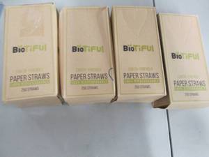 lot 94 image: 4- 250 pks Biodegradable Paper Stra...