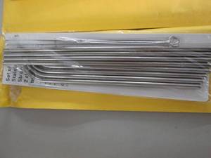 lot 98 image: 4- 8 pks Stainless Steel Straws...