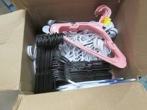 lot 128 image: Box of Plastic Hangers...