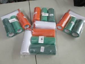 lot 139 image: 4 - 4pc Table Skirt Dress Fabric...