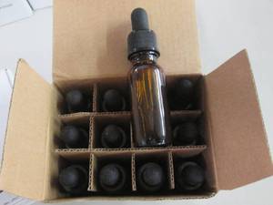 lot 157 image: 2- 12 pks 15 ml Amber Dropper Vials...
