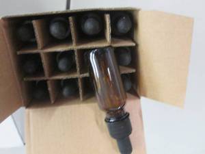 lot 199 image: 3- 12 pks 15 ml Amber Dropper Vials...