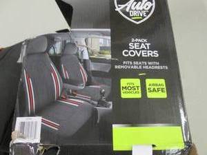 lot 219 image: Auto Drive 2 pk Seat Covers...
