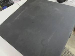 lot 245 image: Small Black Folding Table scuffed...