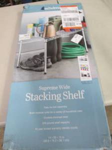 lot 287 image: Whitmor Supreme Wide Stacking Shelf...