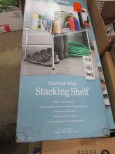 lot 288 image: Whitmor Supreme Wide Stacking Shelf...