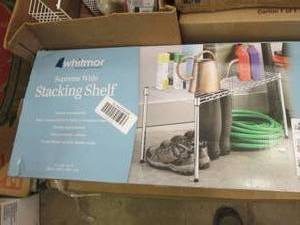 lot 290 image: Whitmor Supreme Wide Stacking Shelf...