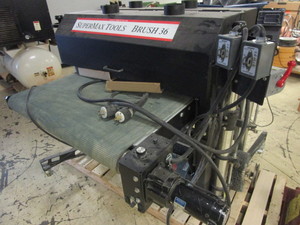 lot 101 image: SUPER-MAX TOOLS BRUSH DUAL-DRUM CERUSER SANDER, AND BRUSH HEAD