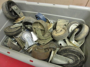 lot 143 image: HEAVY-DUTY CASTER WHEELS, ASSORTED SIZES