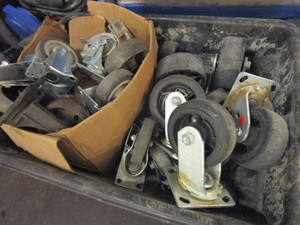 lot 144 image: HEAVY-DUTY CASTER WHEELS, ASSORTED SIZES