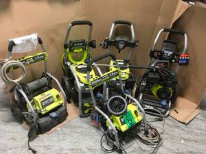 lot 4 image: LOT WITH RYOBI PRESSURE WASHERS DIFFERENT SIZES CUSTOMER RETURNS SEE PICS