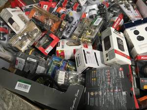 lot 13 image: Gaylord Full of Door Hardware assorted styles and conditions, some in like new condition some missing pcs review pictures customer returns see pics