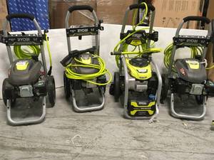 lot 22 image: 4 RYOBI GAS PRESSURE WASHERS CUSTOMER RETURNS SEE PICS