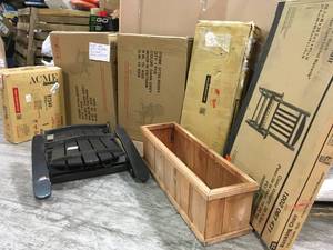 lot 37 image: MIXED PALLET OF ASSORTED FURNITURE & PATIO CHAIRPLANTER CUSTOMER RETURNS SEE PICS