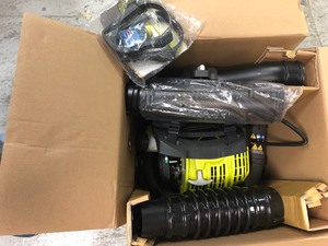 lot 48 image: RYOBI 175 MPH 760 CFM 38cc Gas Backpack Leaf Blower CUSTOMER RETURNS SEE PICS
