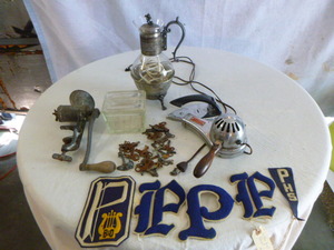 lot 102 image: Antique Hair Dryer, Iron, and Miscellaneous Antiques