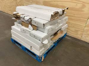 lot 15 image: HOME DECORATORS COLLECTION Lot of 22 Cases (572 sq. ft.) of Hand Scraped Strand Woven Tacoma 38 in. T x 5-15 in. W x 36.02 in. L Engineered Click Bamboo Flooring (Retail price is $72.53 per case)