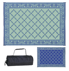 lot 17 image: REVERSIBLE MATS 9 ft. x 12 ft. Reversible Mat - Classic BlueLight-Green