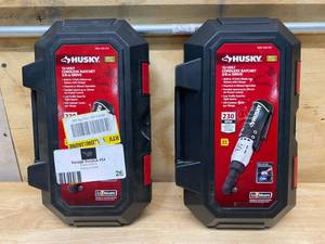 lot 26 image: HUSKY Lot of Two- 38 in. Drive 12-Volt Lithium-Ion Cordless Ratchets with cases