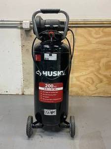 lot 34 image: HUSKY 20 Gal. 200 PSI Oil Free Portable Vertical Electric Air Compressor