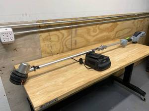 lot 38 image: EGO 15 in. 56V Lithium-Ion Cordless Electric Powerload Carbon Fiber Shaft String Trimmer with Charger.  Battery NOT Included.