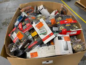 lot 53 image: Lot of Door Knobs and Door Related Hardware.  Mostly Door Knobs