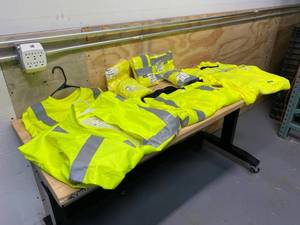 lot 59 image: Lot of High VisibilitySafety Clothing.  1 Jacket and 9 Shirts in various sizes