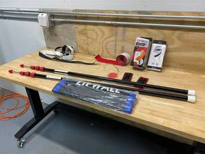 lot 62 image: ZIPWALL 10x4 Dust Barrier Kit with extra zippers.  MISSING 2 of the Poles