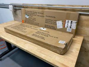 lot 67 image: HUSKY Lot of Two- 36 in. W x 9 in. H x 9 in. D Steel Garage Wall Shelf