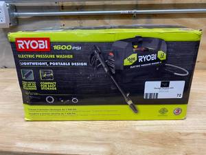 lot 72 image: RYOBI 1,600 PSI 1.2 GPM Electric Pressure Washer