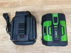 lot 76 image: EGO 56-Volt 2.5 Ah Battery with Fuel Gauge with Charger