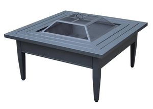 lot 85 image: HAMPTON BAY Riley 38 in. Square Steel Wood Burning Fire Pit Table