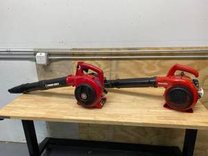 lot 95 image: TROY-BILT & HOMELITE Lot of 2 Gas Powered Leaf Blowers