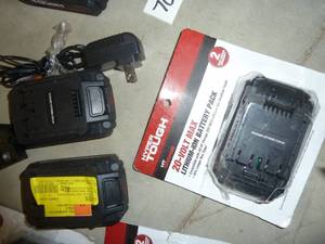 20 Volt Lithium Ion Batteries & Charger - untested customer return
