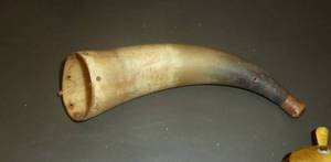Black Powder Cow Horn & Fish made from horn
