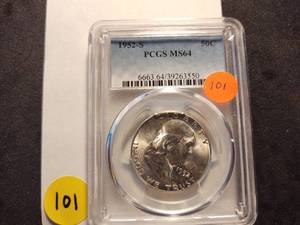 1952 S PCGS MS64 Franklin Half Dollar