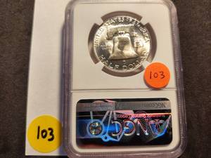 1953 D NGC MS65 FBL Franklin Half Dollar